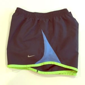 Nike Running Shorts blue and green Small